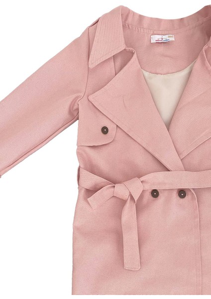 Kız Çocuk Pudra Trençkot Kemerli fırsatları