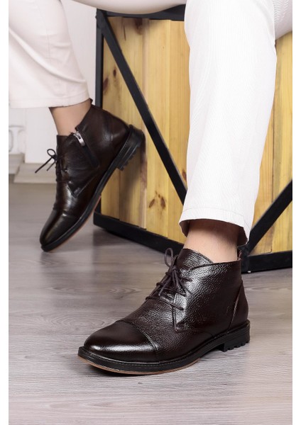 Birmingham Deri Bağcıklı Fermuarlı Kaydırmaz Taban Günlük Bot fırsatları