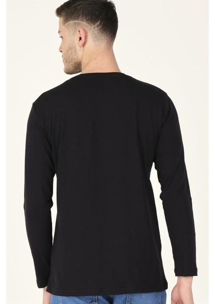 T8588 Dewberry Bisiklet Yaka Erkek Sweatshirt-Siyah fiyatları