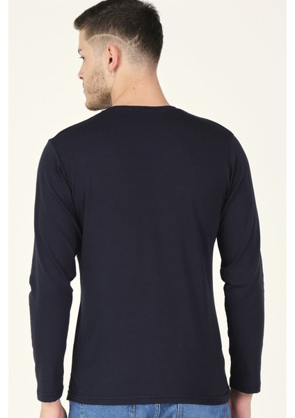 T8587 Dewberry V Yaka Erkek Sweatshirt-Lacivert fiyatları