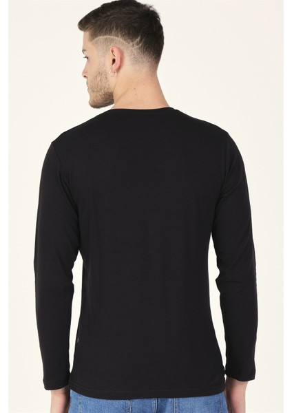 T8587 Dewberry V Yaka Erkek Sweatshirt-Siyah fiyatları