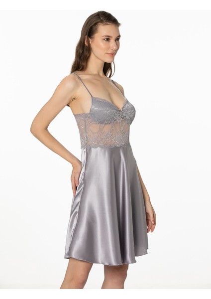 Saten Dantelli Gecelik & Sabahlık Takım - 4265 fırsatları