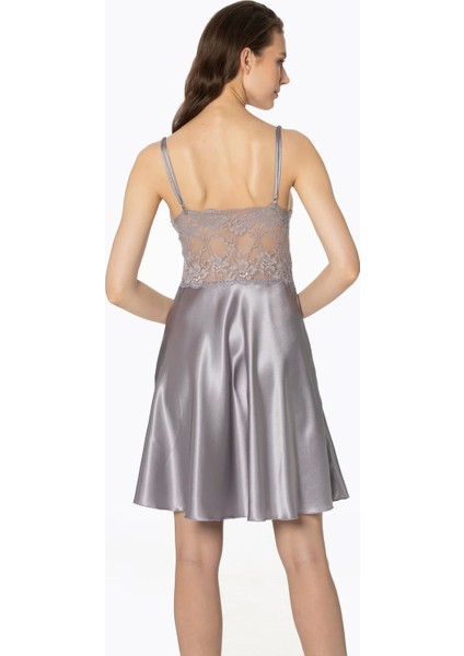 Saten Dantelli Gecelik & Sabahlık Takım - 4265 indirimleri