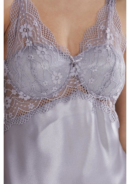 Saten Dantelli Gecelik - 605 modelleri