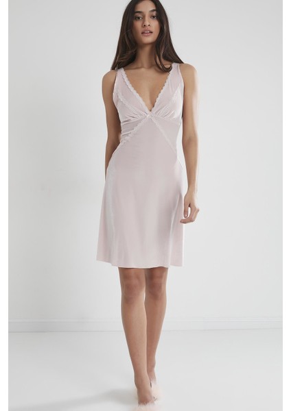 Kadife Saten Gecelik - 840