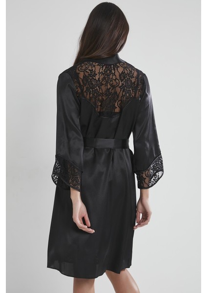 Saten Dantelli Gecelik & Sabahlık Takım - 4075 fırsatları