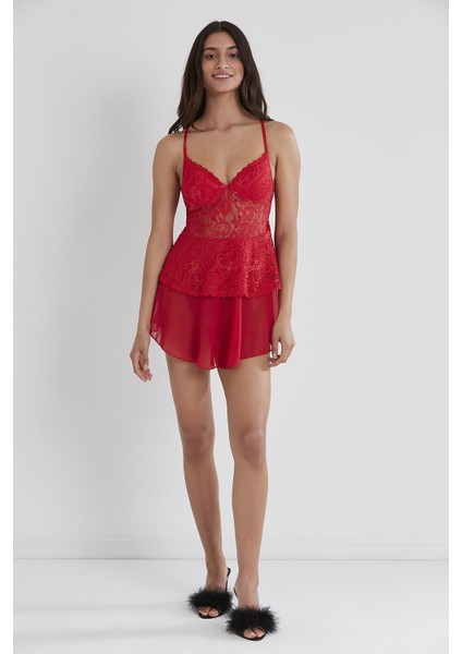 Saten Dantelli Gecelik - 645 fiyatları