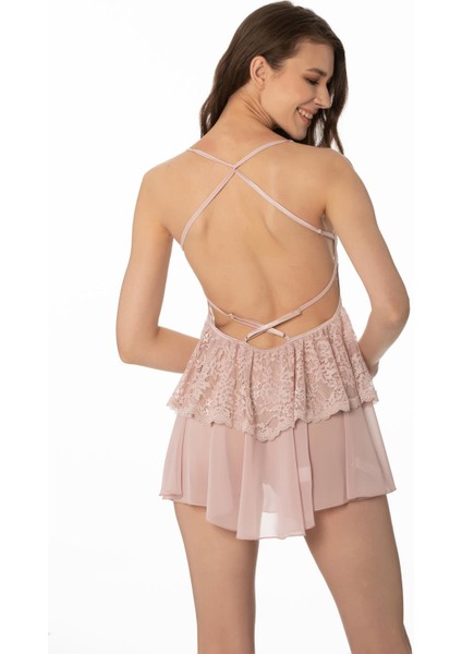 Saten Dantelli Gecelik - 645 modelleri