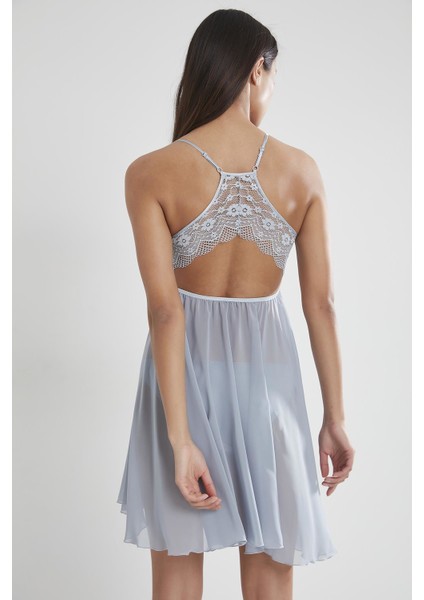 Şifon Dantelli Gecelik - 880 indirimleri