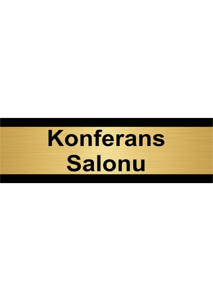 Konferans Salonu 5 x 20CM Altın Renk Metal Yönlendirme Levhası