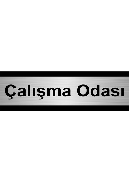 Çalışma Odası 5 x 20CM Gümüş Renk Metal Yönlendirme Levhası