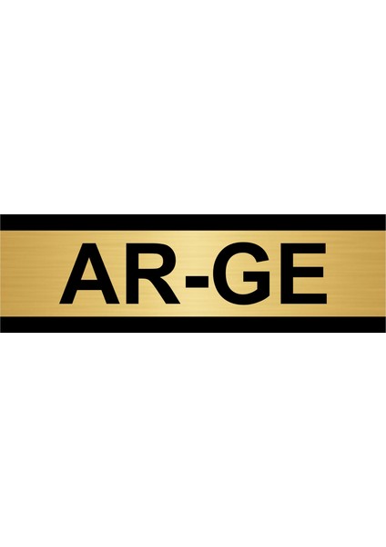 Ar-Ge 7 x 20CM Altın Renk Metal Yönlendirme Levhası