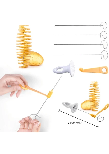 Spiral Patates Dilimleyici Çubukta Cips Patates