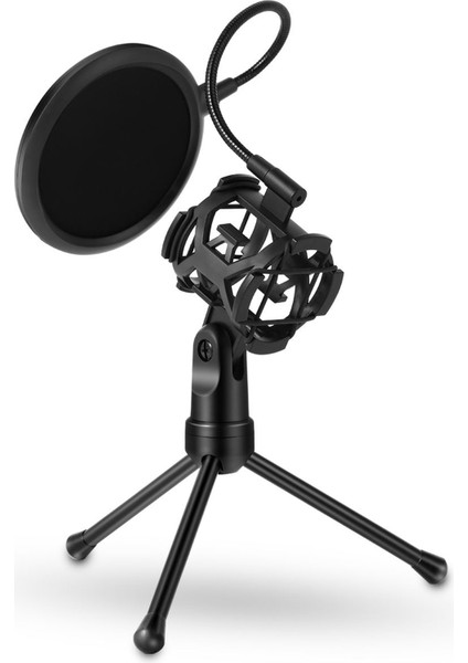 Masaüstü Mikrofon Tripod Standı Şok Montajlı Katlanabilir (Yurt Dışından) fiyatları