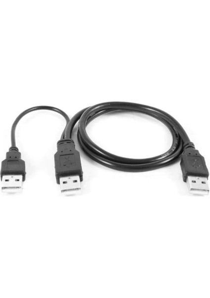 Harici Diskler Için Y Kablo 3 Uçlu USB 2.0 Kablo