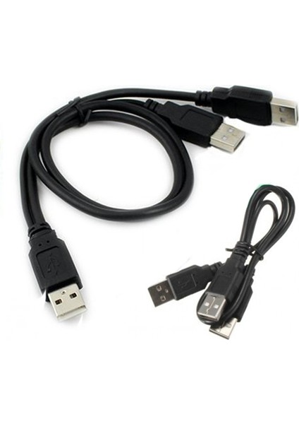 Harici Diskler Için Y Kablo 3 Uçlu USB 2.0 Kablo