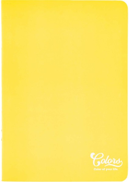 Colors A5 Karton Kapaklı Dolmakalem Uyumlu Kareli Defter 40 Yaprak Sarı