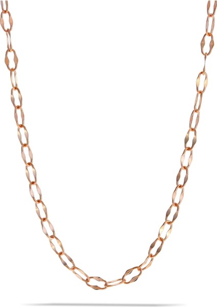 49 cm Rose Gümüş Figaro Zincir Kolye