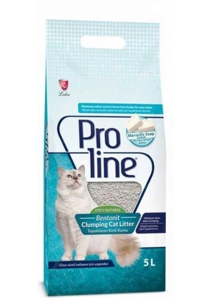 Pro Line Proline Topaklanan Ince,marsilya Sabunu Kokulu Kedi Kumu 5 Lt fiyatları