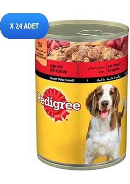Jöle Içinde Biftekli Köpek Konservesi 400 gr (24 Adet)