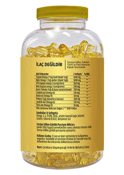 Flx Omega 3 Balık Yağı 180 Softgel fiyatları