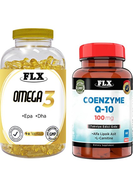 Flx Omega 3 90 Softgel & Flx Coenzyme Q10 60 Tablet