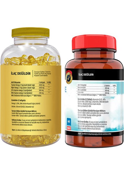 Flx Omega 3 90 Softgel & Flx Coenzyme Q10 60 Tablet