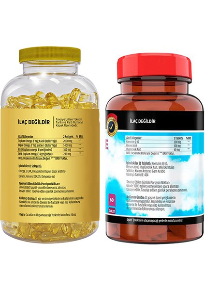 Flx Omega 3 90 Softgel & Flx Coenzyme Q-10 200 Mg 60 Tablet