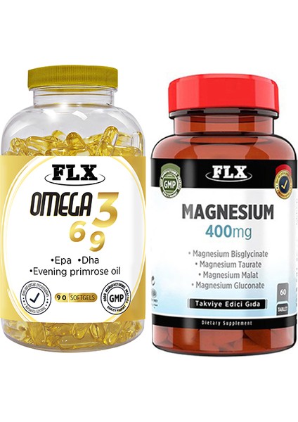 Omega 3-6-9 90 Softgel & Flx Magnezyum Malat 60 Tablet