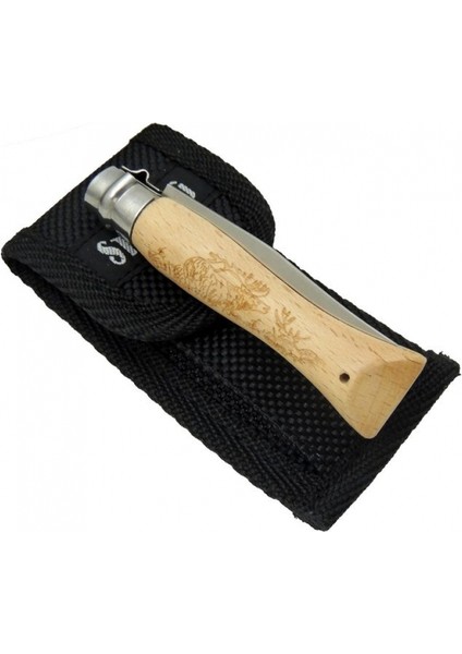 T0195 Bahçe Çakı 16 cm - Ahşap Sap, Bilezikli, Kılıflı