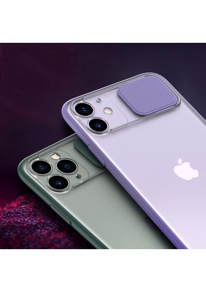 Samsung Galaxy M12 Kılıf Lens Sürgülü Sert Silikon Palm - Lila fırsatları