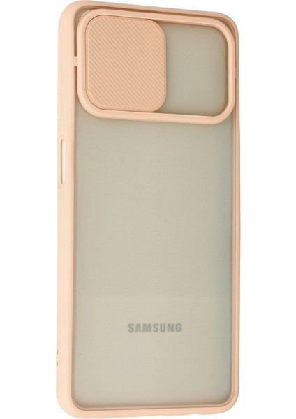 Samsung Galaxy M12 Kılıf Lens Sürgülü Sert Silikon Palm - Pembe fiyatları