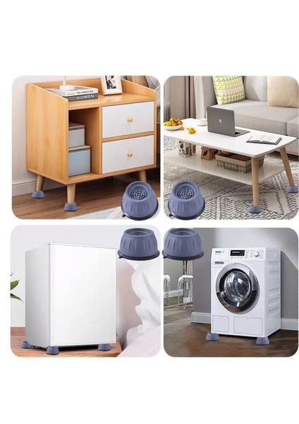 4 Adet Çamaşır Makinesi Titreşim Önleyici Kaydırmaz Vantuzlu Stoper Set