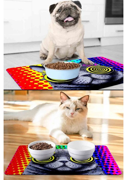 Hipnoz Kedi Kedi Köpek Mama Altlığı Mama Paspası 50X35CM fiyatları