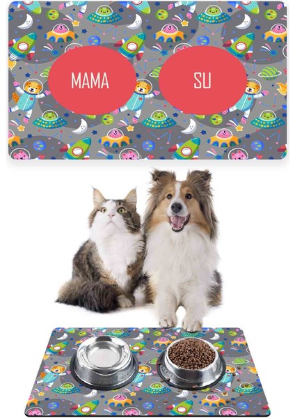 Space Köpek Kedi ve Köpek Mama Mati 50X35CM