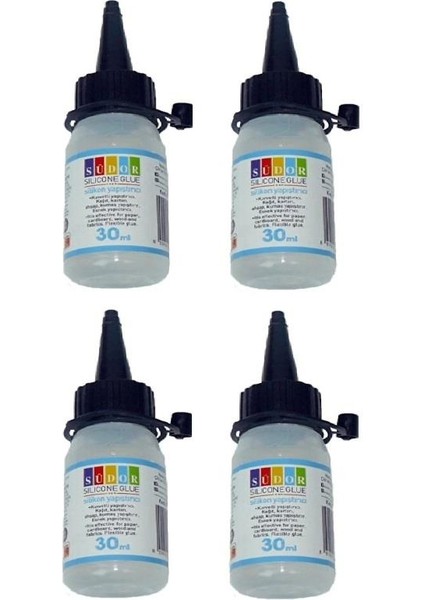 Sıvı Silikon 30 ml 4 Adet Südor Sıvı Silikon Yapıştırıcı 4 Adet