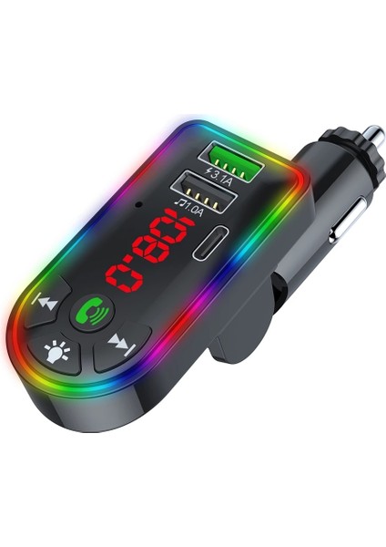 F7 Araba Mp3 Çalar 12 V Renkli Solunum Işık Qc3.1 Kablosuz Çift Bağlantı Noktası Hızlı Şarj-Siyah (Yurt Dışından) fırsatları