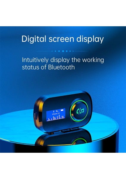 T5 2 1 Araç Bluetooth Verici Alıcısı Mp3 Çalar-Siyah (Yurt Dışından)