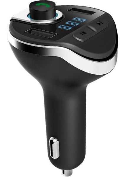 T20 Araba Fm Verici Handsfree Araç Kiti Ses Alıcısı Çift USB Araç Şarj-Siyah (Yurt Dışından) indirimleri