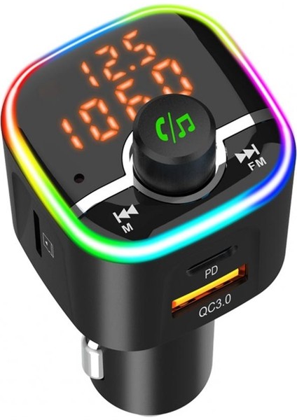 BC68 Qc3.0 Pd USB Araç Şarj Cihazı Destek Fm Verici Hands-Free Mp3 Çalar-Siyah (Yurt Dışından) modelleri