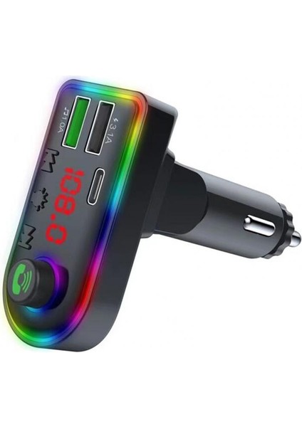F8 Araba Fm Verici Renkli Işık Tipi-C Araba Mp3 Çalar-Siyah (Yurt Dışından) modelleri
