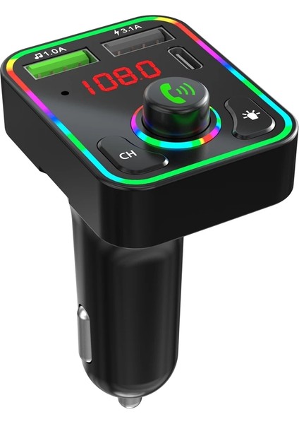 F3 Araba Fm Verici LED Arka Alıcı Mp3 Çalar 3.1A USB Şarj Çift USB Şarj-Siyah (Yurt Dışından) indirimleri