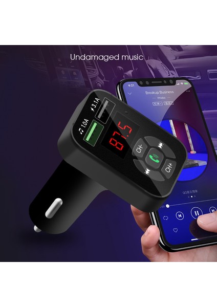 A9 Araba Fm Verici Kablosuz Ses Alıcısı Mp3 Çalar Çift USB Hızlı Şarj-Siyah (Yurt Dışından) fırsatları