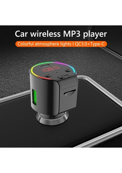 G61 Fm Verici Müzik Mp3 Çalar Qc3.0 Tip-C Hızlı Şarj Araç Kiti-Siyah (Yurt Dışından) fırsatları