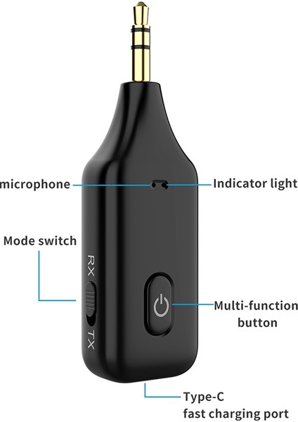 A60 3 In 1 Araba Bluetooth Alıcı Verici 3.5AUX Hands-Free Call-Siyah (Yurt Dışından) modelleri