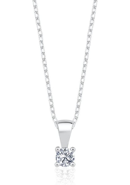0.20 Karat Mia Zirconia Işıltılı Dokunuş Gümüş Kolye