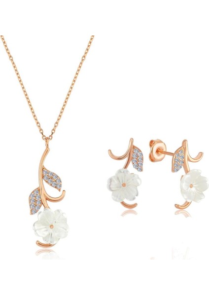 Italyan Tasarım Bahar Dalları Flowers Gümüş Ikili Set