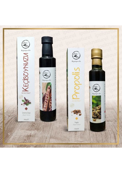 Propolis Sıvı Ekstrakt 250 ml + Keçiboynuzu Sıvı Ekstrakt 250 ml