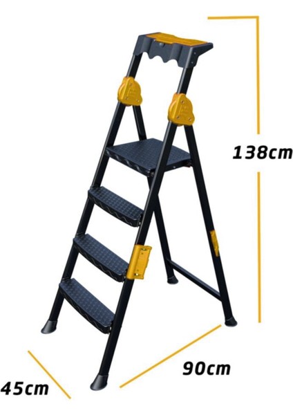 Mensa Plus 3+1 Basamaklı Metal Siyah Merdiven fiyatları