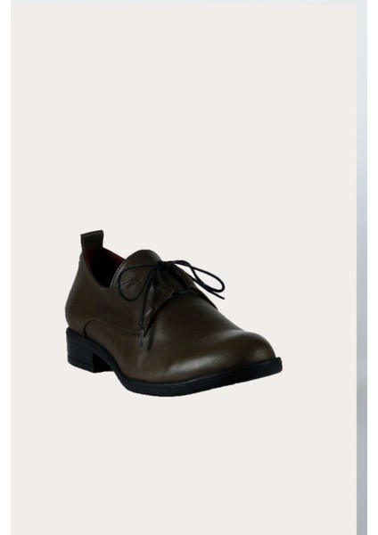 Haki Deri Kadın Düz Ayakkabı fiyatları